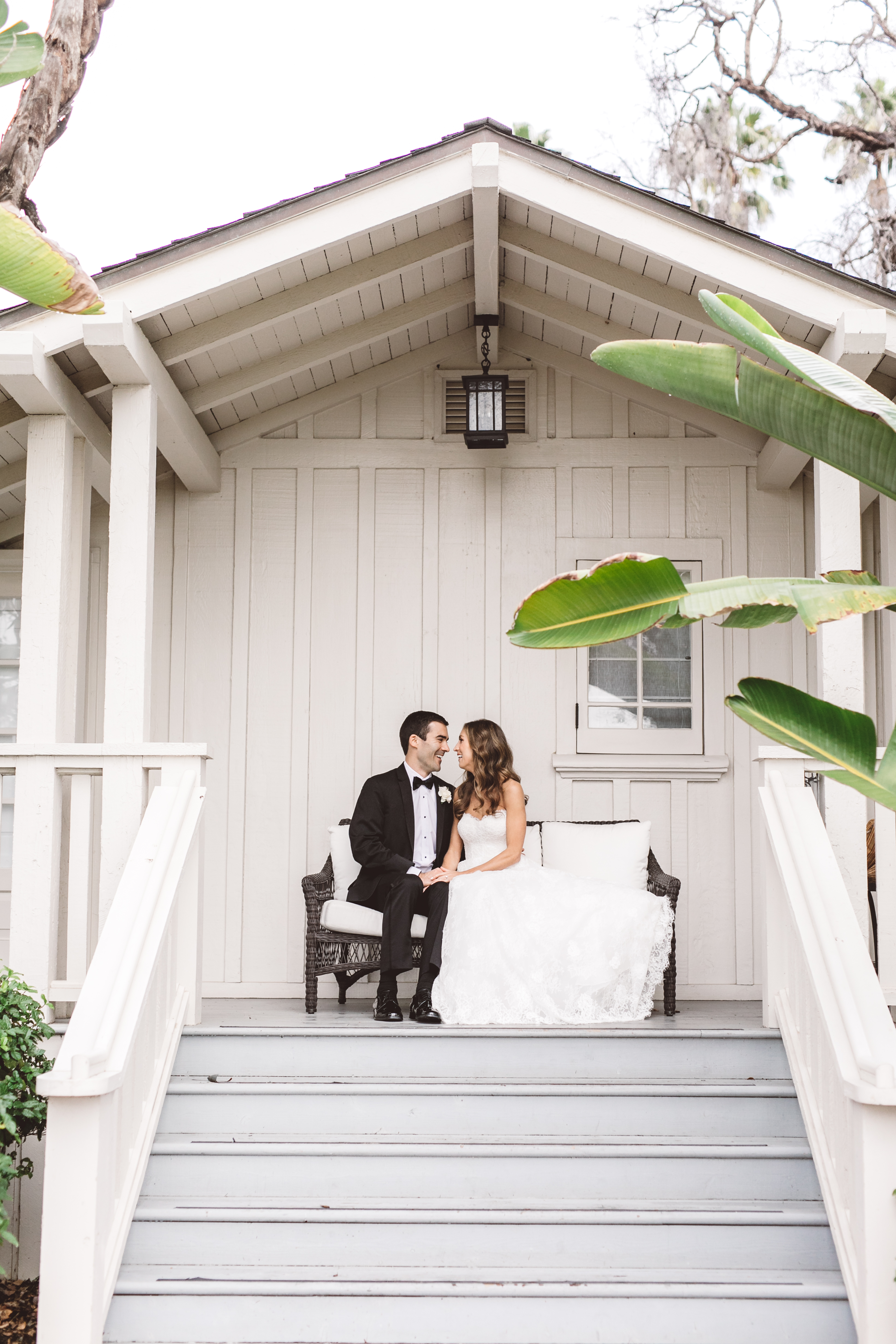 wedding couple seated